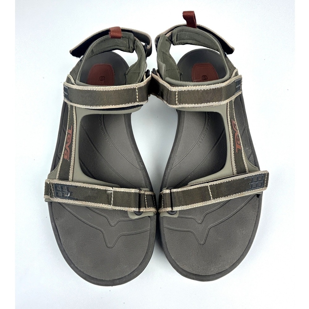 Teva Tanza Sport Sandals Men 13 Hiking Trail Brown Shoc Pad Outdoor